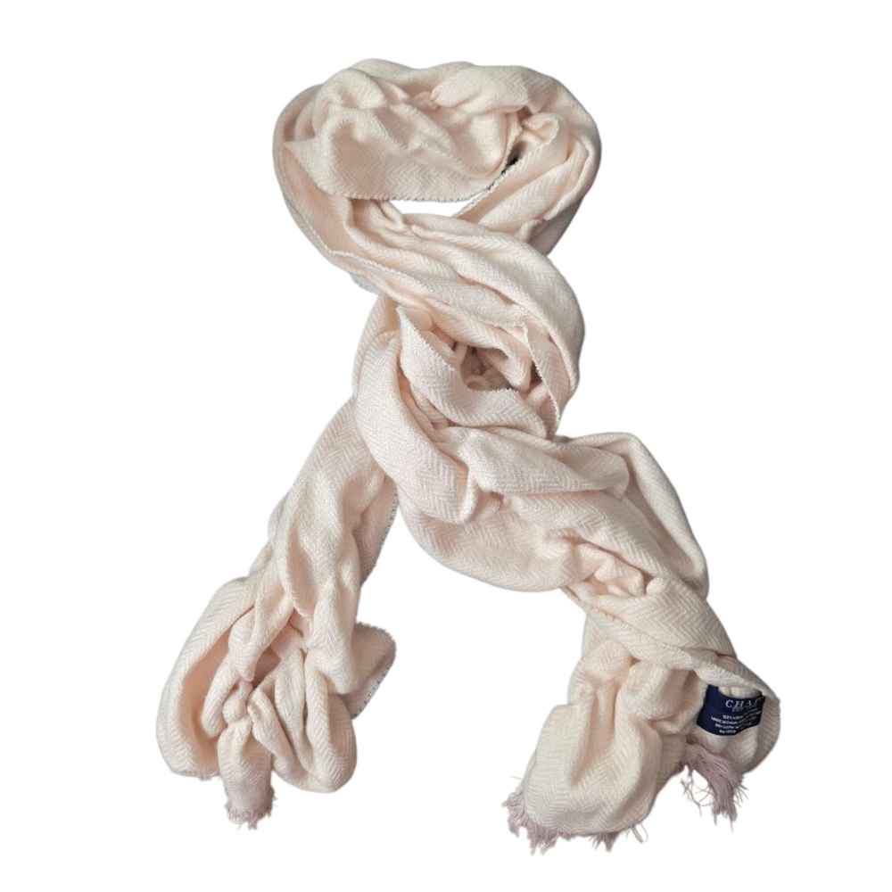 New Chaps Soft Cream Pink Scarf